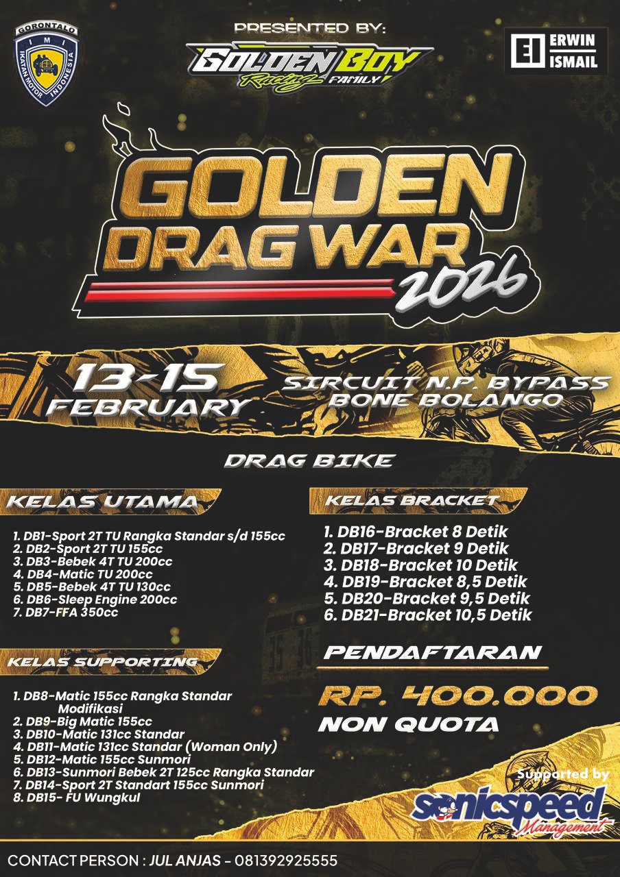Golden DRAG BIKE War 2026