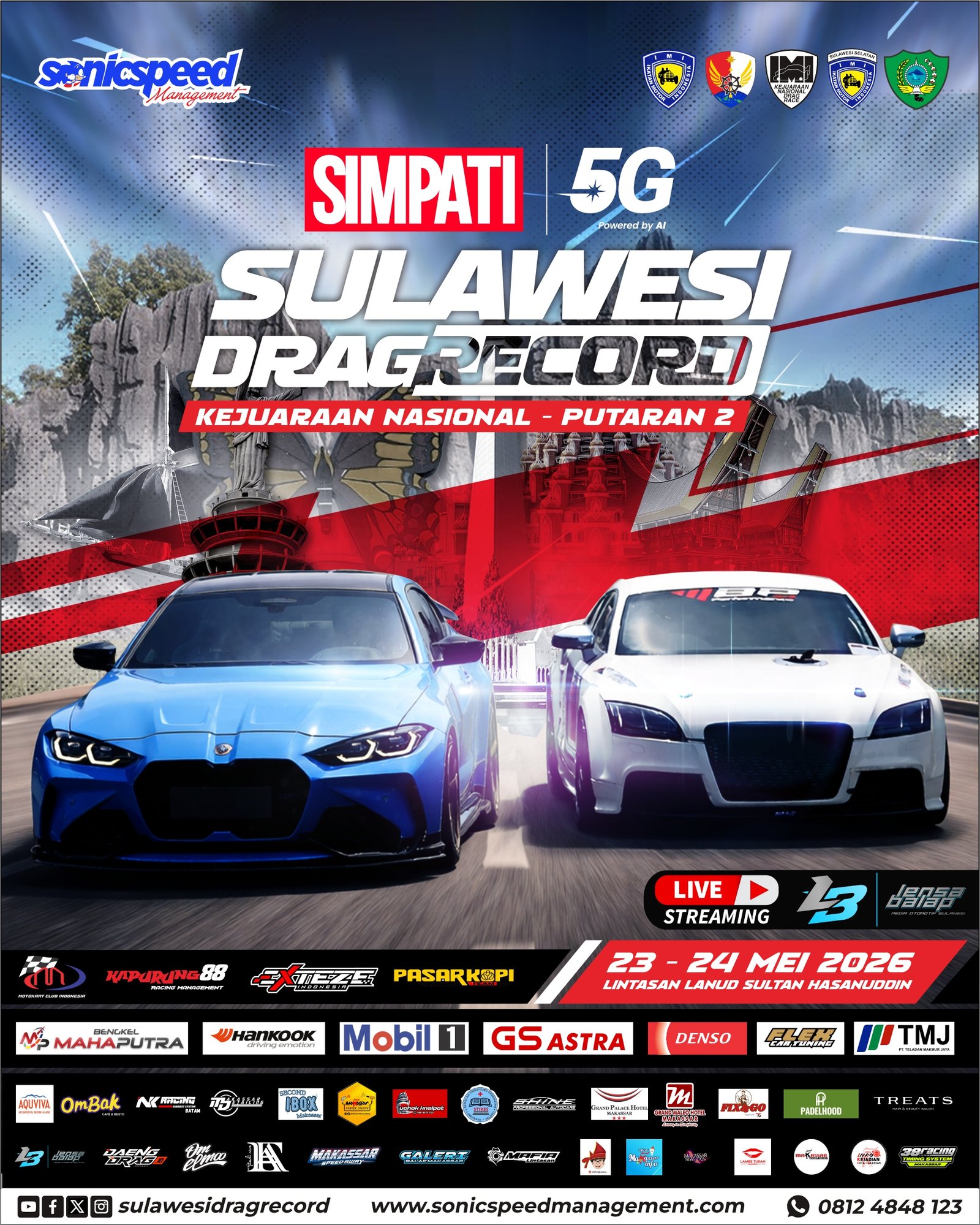 SIMPATI 5G KEJURNAS SULAWESI DRAG RECORD 2026