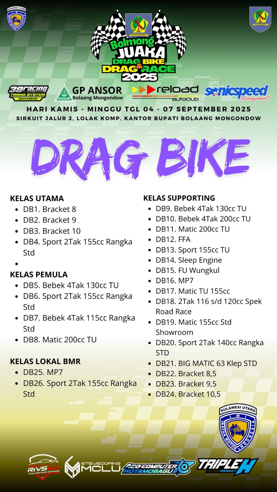 Bolmong Juara Drag Bike 2025
